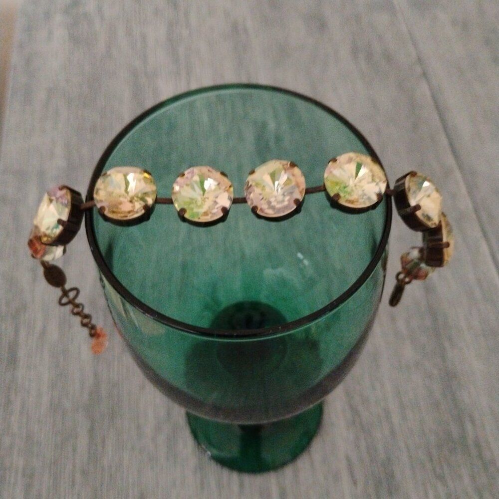 Sabika Vienna Crystal Bracelet Champagne Luminous Swarovski Crystals
